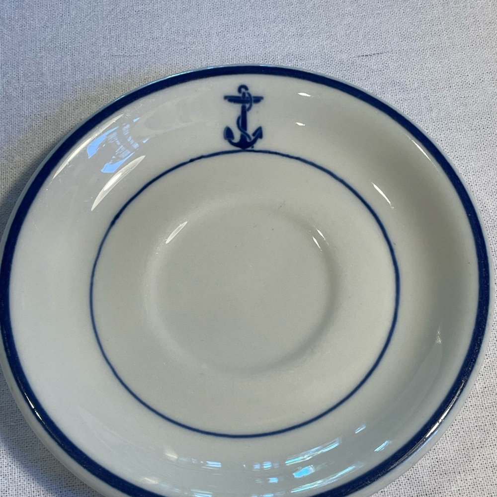 Shenango China Fouled Anchor US Navy 6 Inch Saucer